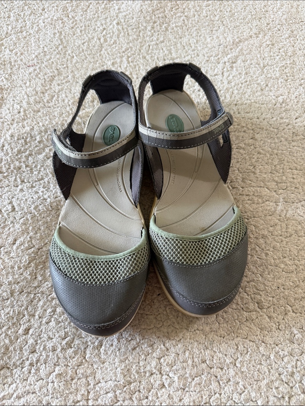 Teva Women's Olive Green and Gray Sport Sandals 9.5 - Picture 2 of 6